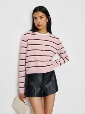 Reformation Clara cashmere crew cardigan
